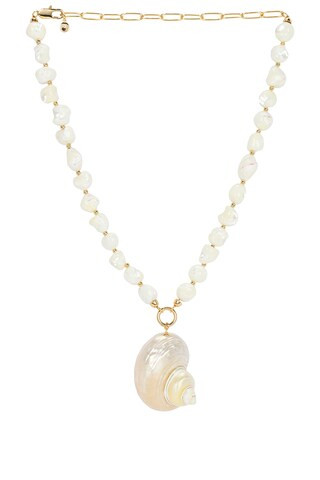 Ettika Sunken Treasure Shell Necklace in Gold from Revolve.com | Revolve Clothing (Global)