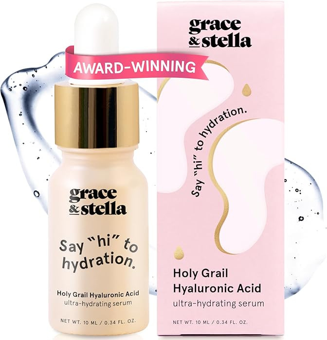 grace & stella Award Winning Hyaluronic Acid Serum (10ml/0.34 fl oz) Hyaluronic Acid Serum for Fa... | Amazon (US)