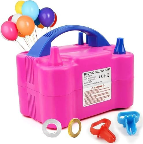 Electric Air Balloon Pump, Portable Dual Nozzle Electric Balloon Inflator/Blower for Party Decora... | Amazon (US)