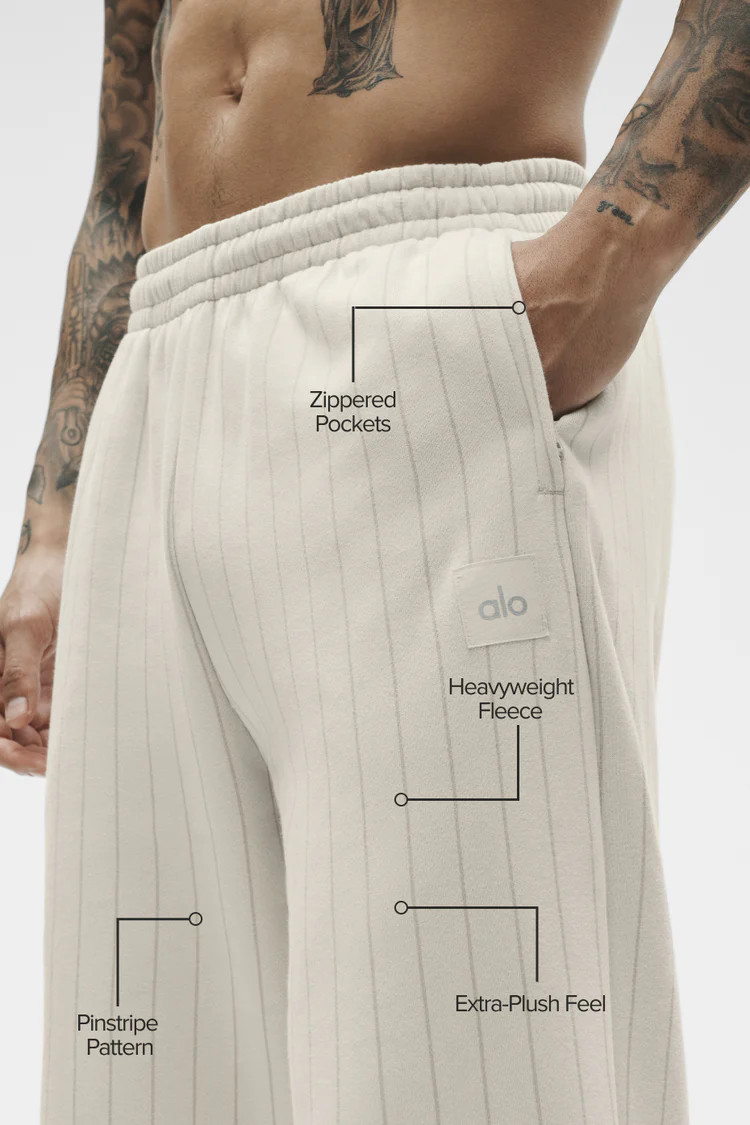 Pinstripe Straight Leg Sweatpant | Alo Yoga