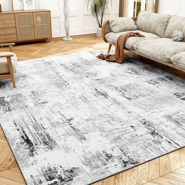 SIXHOME 9'x12' Area Rugs for Living Room Modern Abstract Area Rugs Machine Washable Rugs Distress... | Walmart (US)