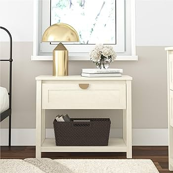 Mr. Kate Primrose Wide 1 Drawer Nightstand with Open Shelf, Ivory Oak | Amazon (US)