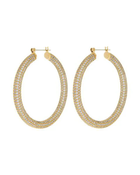 Pave Amalfi Hoops- Gold | Luv Aj Inc.