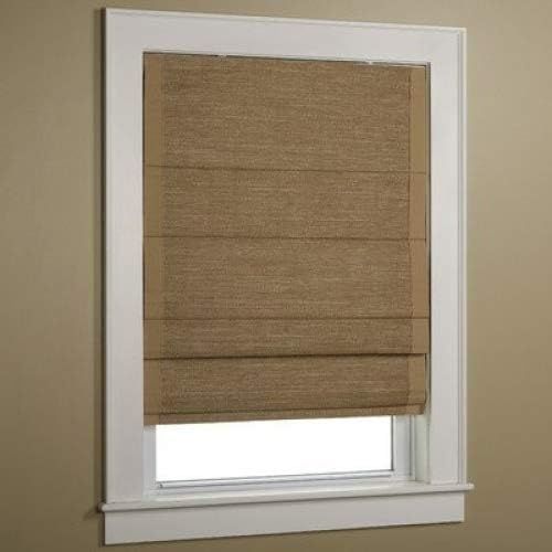Green Mountain Vista Thermal Cordless Woven Roman Shade with Wicker-Wheat Border, 30 by 63-Inch | Amazon (US)
