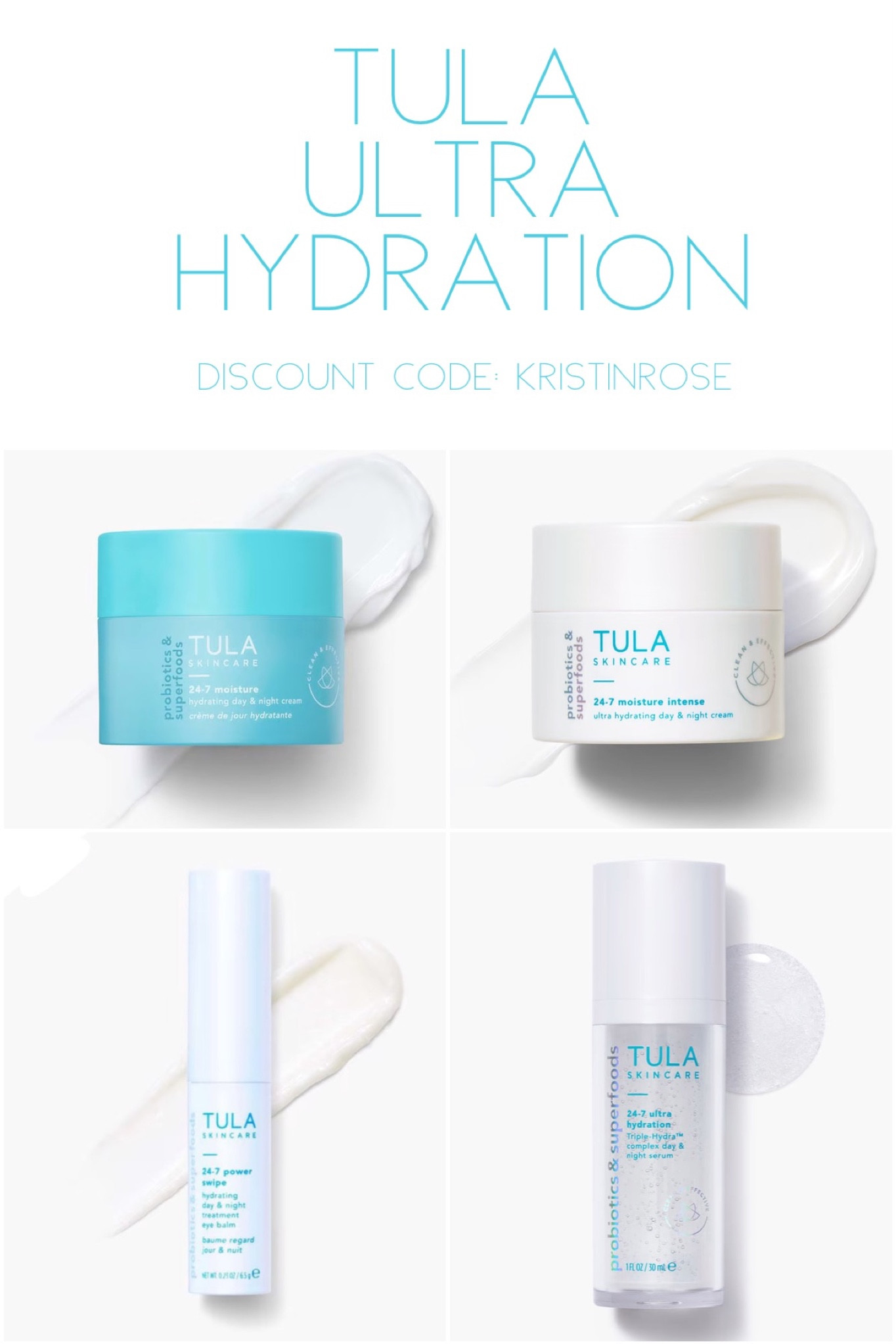 Hydration products for your skin 
Tula
Discount code: Kristinrose 



#LTKunder50 #LTKbeauty