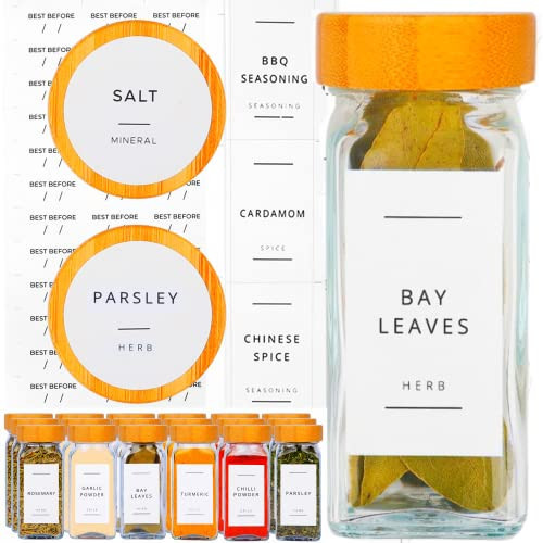 356 Spice Jar Labels Stickers for Jars, Bottles & Containers - Waterproof Labels for Herbs, Spices & Seasoning - Perfect for Kitchen Pantry Storage & Organisation | Amazon (UK)