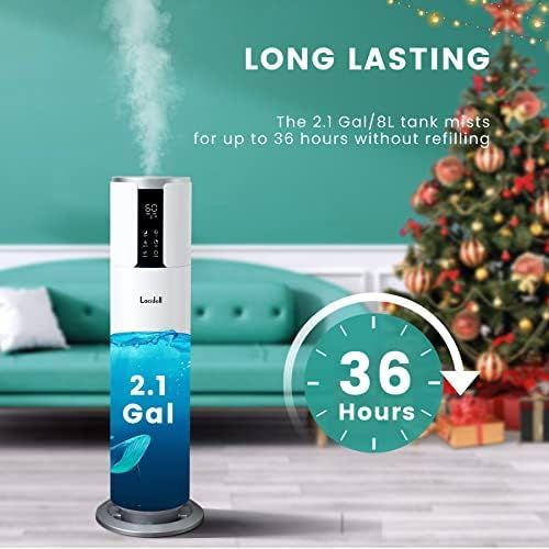 LACIDOLL 2.1Gal/8L Top Fill Large Humidifiers for Bedroom Humidifier | Amazon (US)