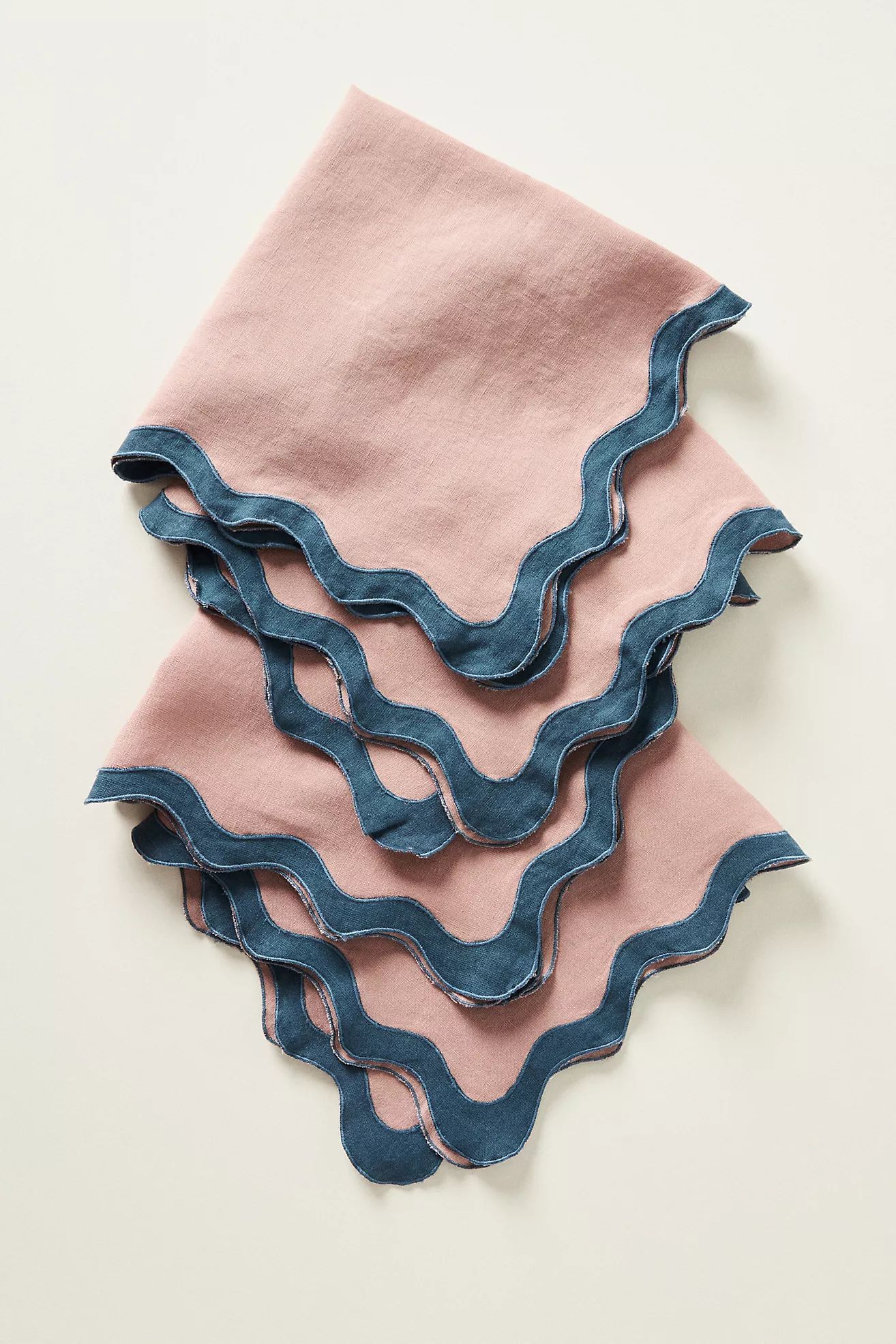 Bed Threads Scalloped Linen Napkins, Set of 4 | Anthropologie (US)