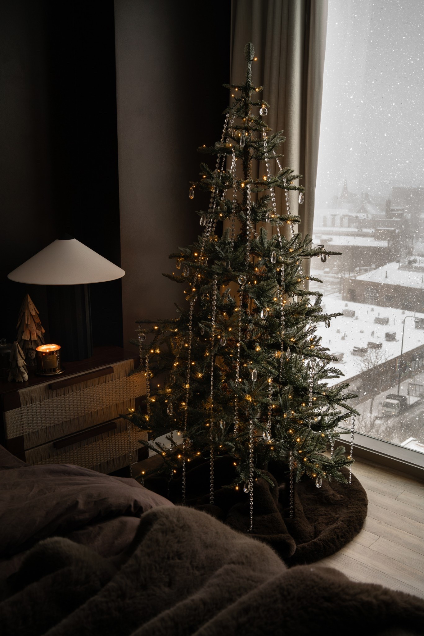 Moody bedroom with my vintage crystal chandelier pieces!

#LTKHome #LTKHoliday #LTKGiftGuide