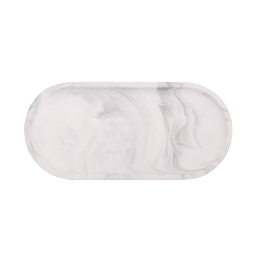 CHOOLD Chic Ceramic Marble Style Oval Dessert Plate Cake Plate Jewelry Dish Ring Dish Cosmetics O... | Amazon (US)