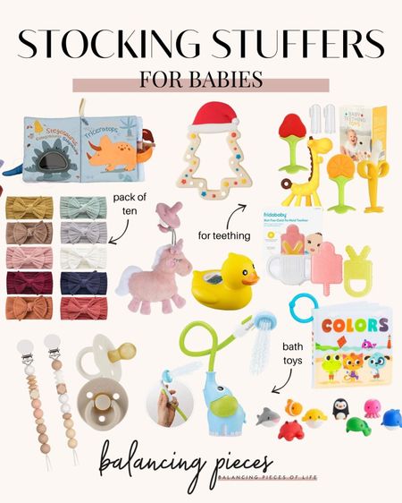 Amazon baby stocking stuffers - target baby gifts - baby first Christmas gifts - teething toys - bath toys - baby headband bows - baby books - baby gift guide 


#LTKbaby #LTKkids #LTKGiftGuide