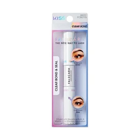 KISS Falscara Bond & Seal False Eyelash Adhesives Adhesive Form Clear Net Wt. 0.29 oz. | Walmart (US)