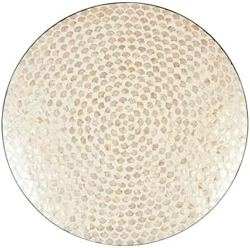 Deco 79 Mother of Pearl Shell Geometric Home Wall Decor Round Disc Wall Sculpture with Black Fram... | Amazon (US)