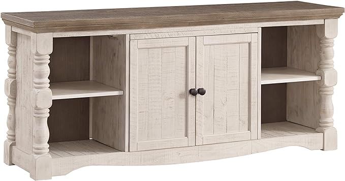 Signature Design by Ashley Havalance Farmhouse TV Stand Fits TVs up to 65", 2 Door Cabinet and Sh... | Amazon (US)