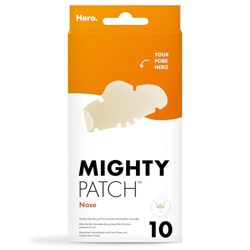 Hero Cosmetics Mighty Patch Nose, XL Hydrocolloid Spot Patches for Overnight Use, Absorb Gunk in 6 to 8 Hours, 10 Patches | Amazon (UK)