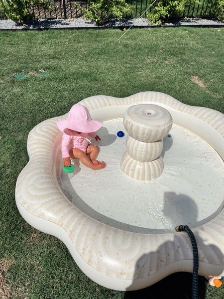 Baby swimsuit and matching hat in mini dip fountain that is perfect for warm weather without a pool! I love that she’s able to sit and splash around. Perfect gift for babies!

#LTKBaby #LTKHome
