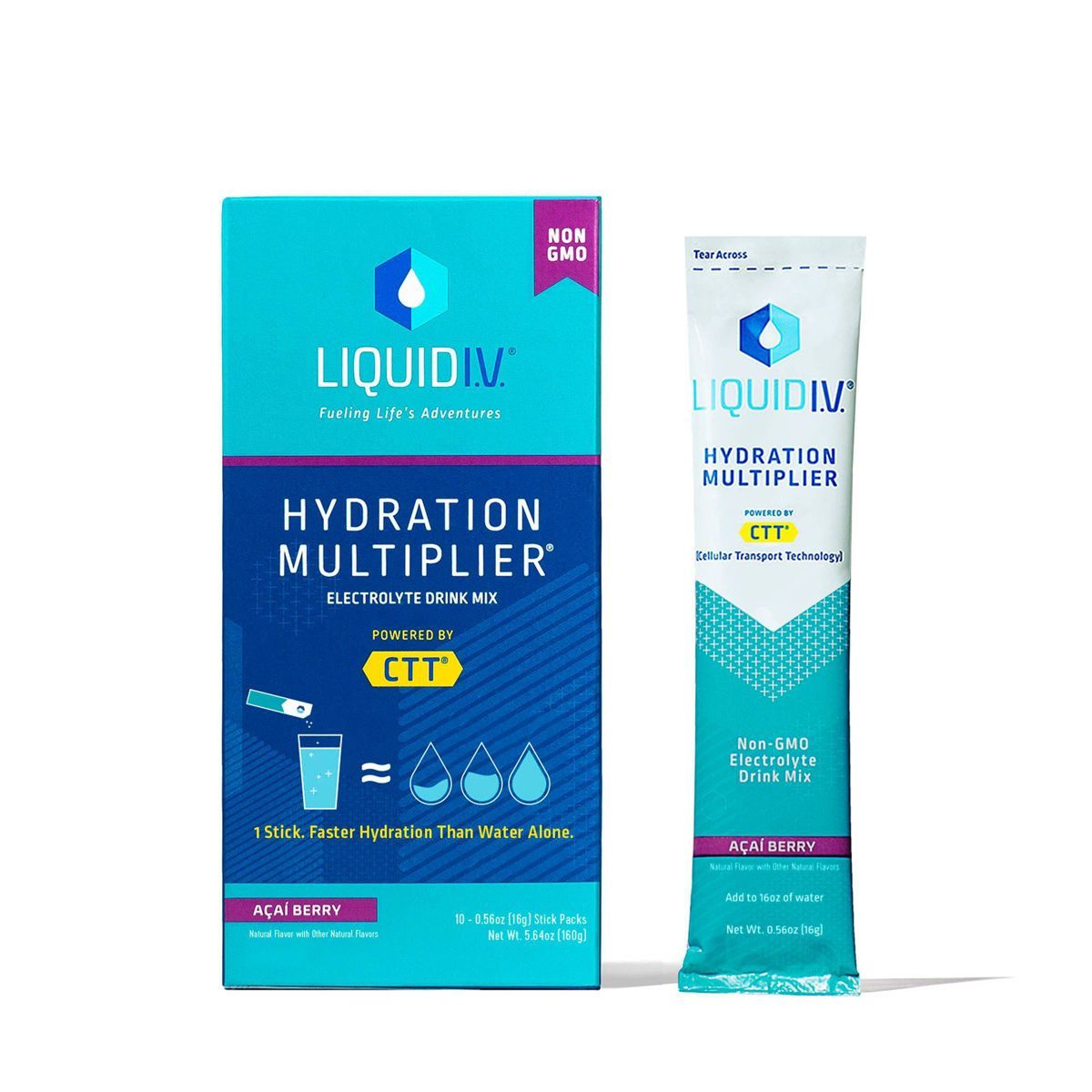 Liquid I.V. Hydration Multiplier Vegan Powder Electrolyte Supplements - Acai Berry - 0.56oz each/... | Target