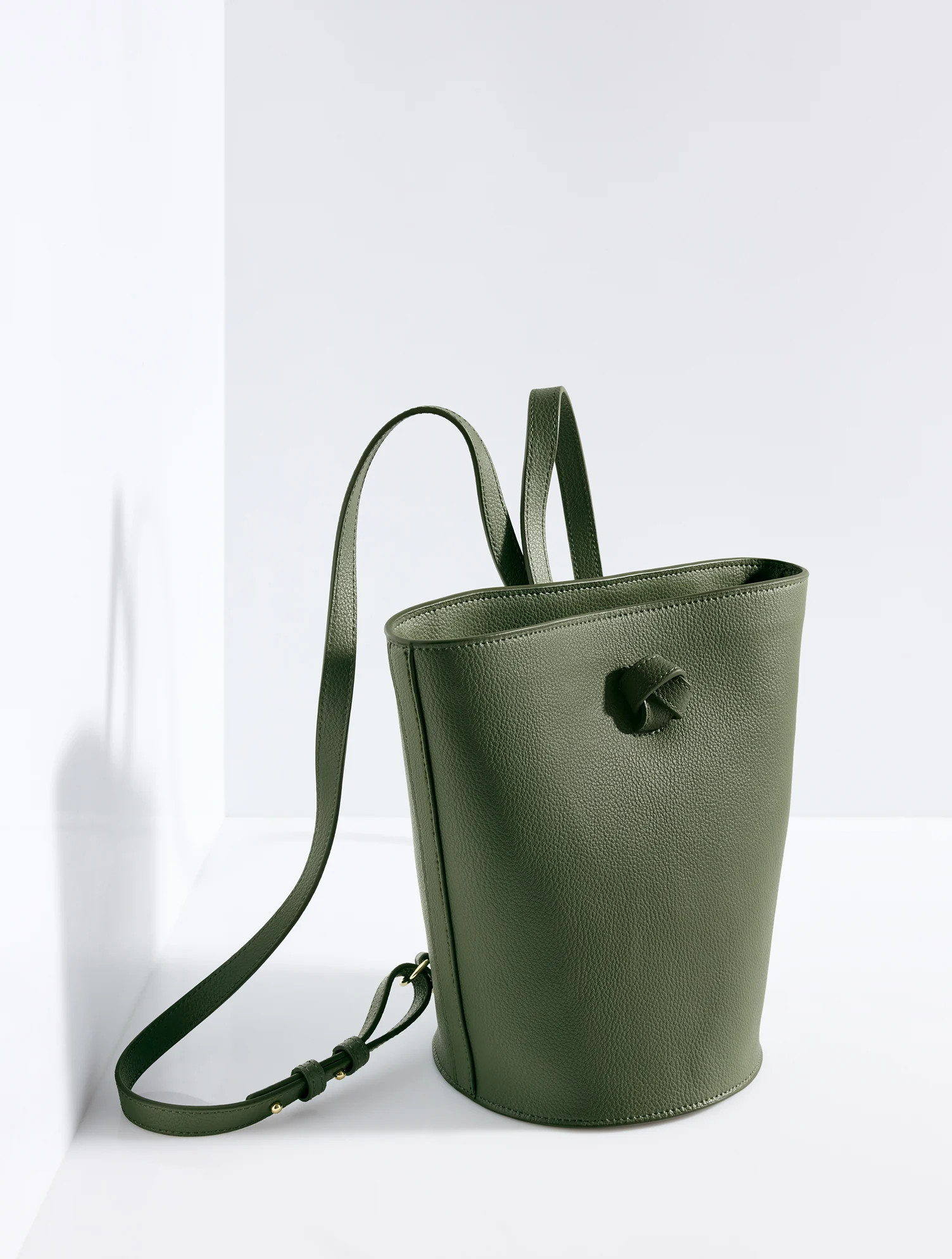 Zoe Bucket Bag - Dark Olive - 001 Talbots | Talbots