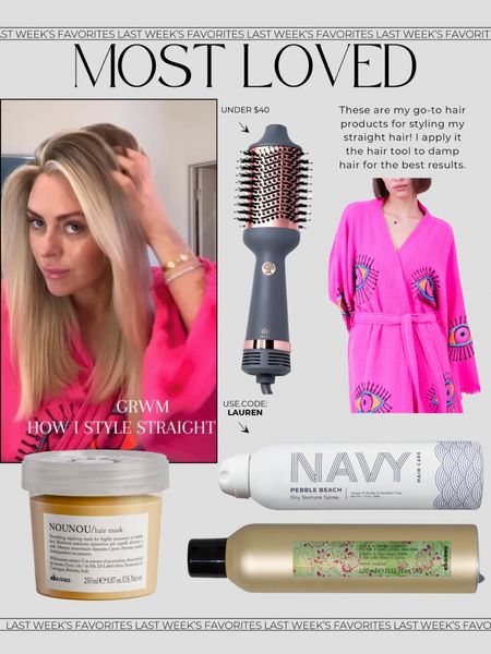 Best seller hair tools and hair mask! 
What I use to style my straight hair. 
Use code: LAUREN for NAVY texture spray.

Hair care. Beauty must haves. Hair mask. Blow dry brush. 

#LTKStyleTip #LTKFindsUnder50 #LTKBeauty