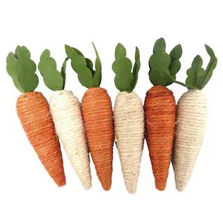 Orange & White Jute Wrapped Carrot Décor by Ashland®, 6ct. | Michaels Stores