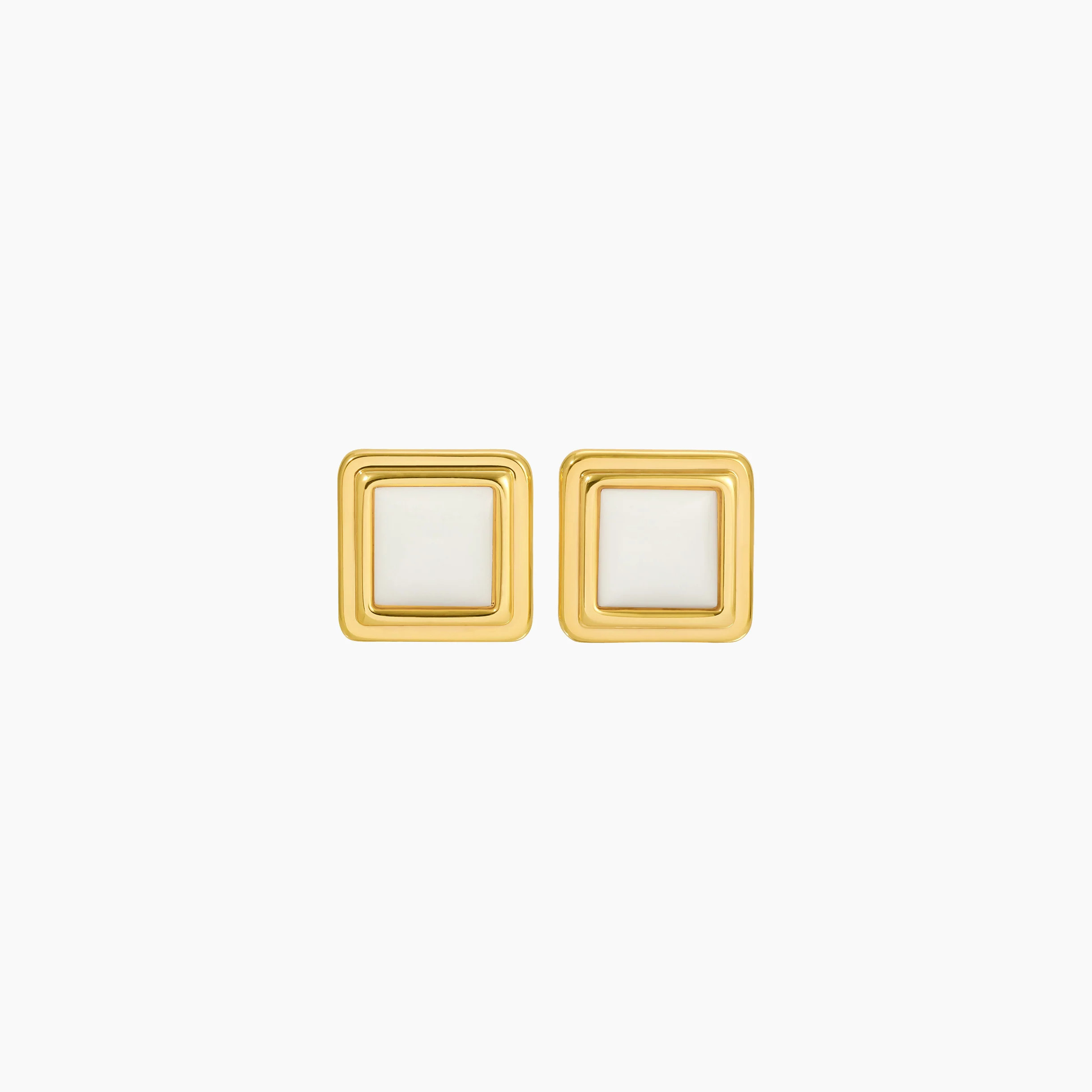 ARCHER EARRINGS GOLD / WHITE | Heaven Mayhem