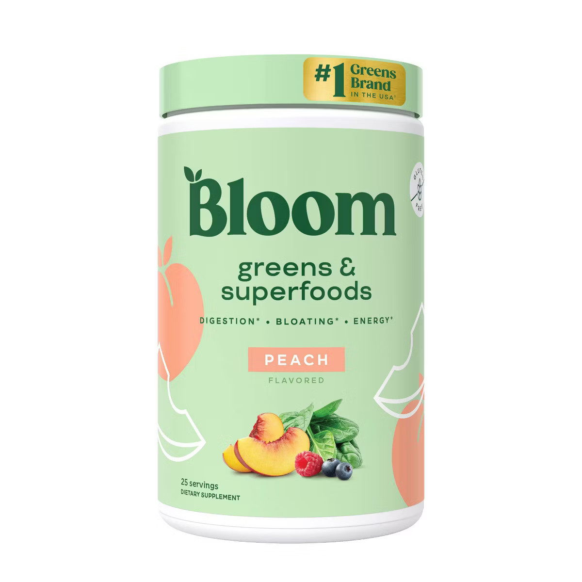 BLOOM NUTRITION Greens and Superfoods Powder - Peach - 5.01oz/25 Servings | Target