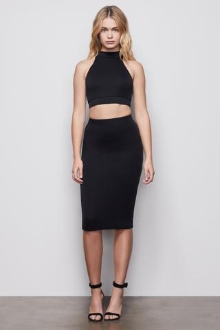 The Into You Midi Skirt Black001 Skirt, Plus Size 7 | Good American