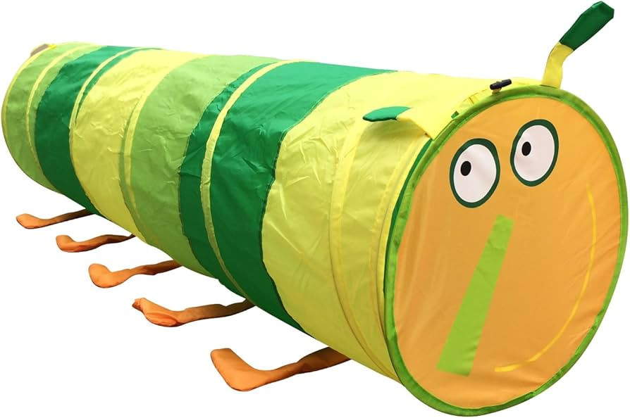 Happy Face Caterpillar Tunnel Kids Play Tent by POCO DIVO | Amazon (US)