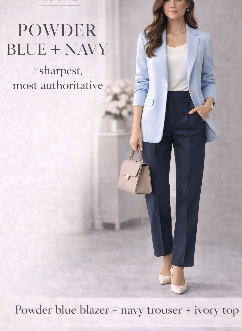 Powder blue softens the palette.
Navy restores the authority.@Macys 

This is how to wear spring color without losing structure, polish, or executive presence.

Save this for your next office outfit refresh.#springworkwear@amazonfindsandfashion 

#LTKWorkwear