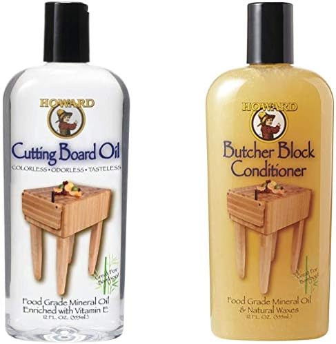 Howard Butcher Block Conditioner and Cutting Board Oil 12 oz, Food Grade Conditioner and Oil, Gre... | Amazon (US)