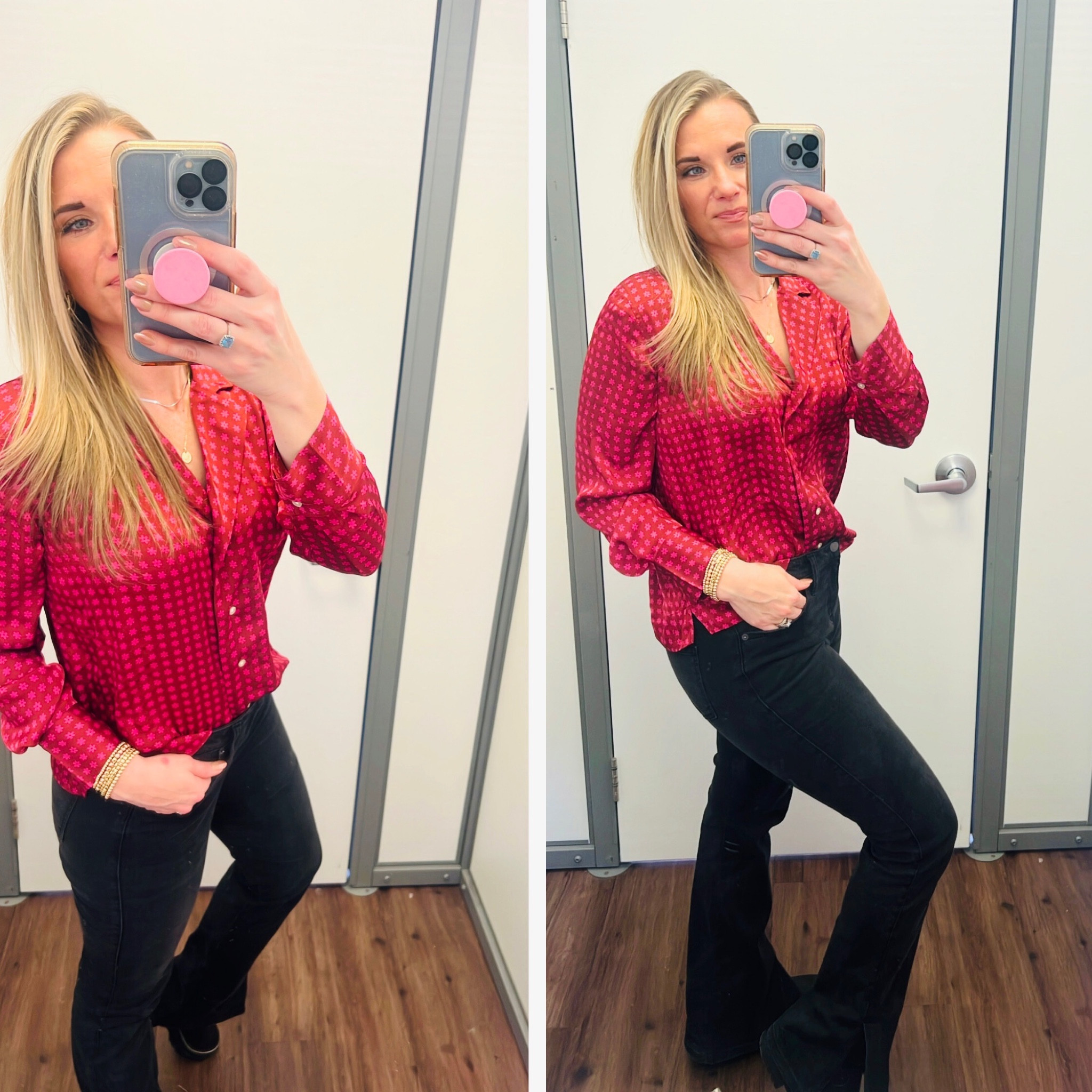 Walmart satin holiday blouse. 


#LTKCyberWeek #LTKstyletip #LTKHoliday