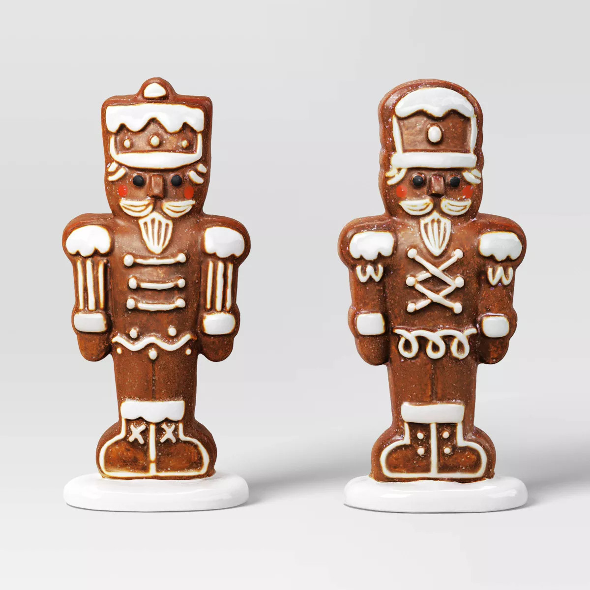 2pk Christmas Ceramic Gingerbread Nutcracker Decor - Wondershop™ | Target