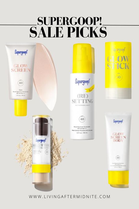 Supergoop only sale of the year! Shop my 5 favorite items! 

Sunscreen / glowscreen / spf / mineral sunscreen / beauty / 20% off 

#LTKtravel #LTKSeasonal #LTKbeauty