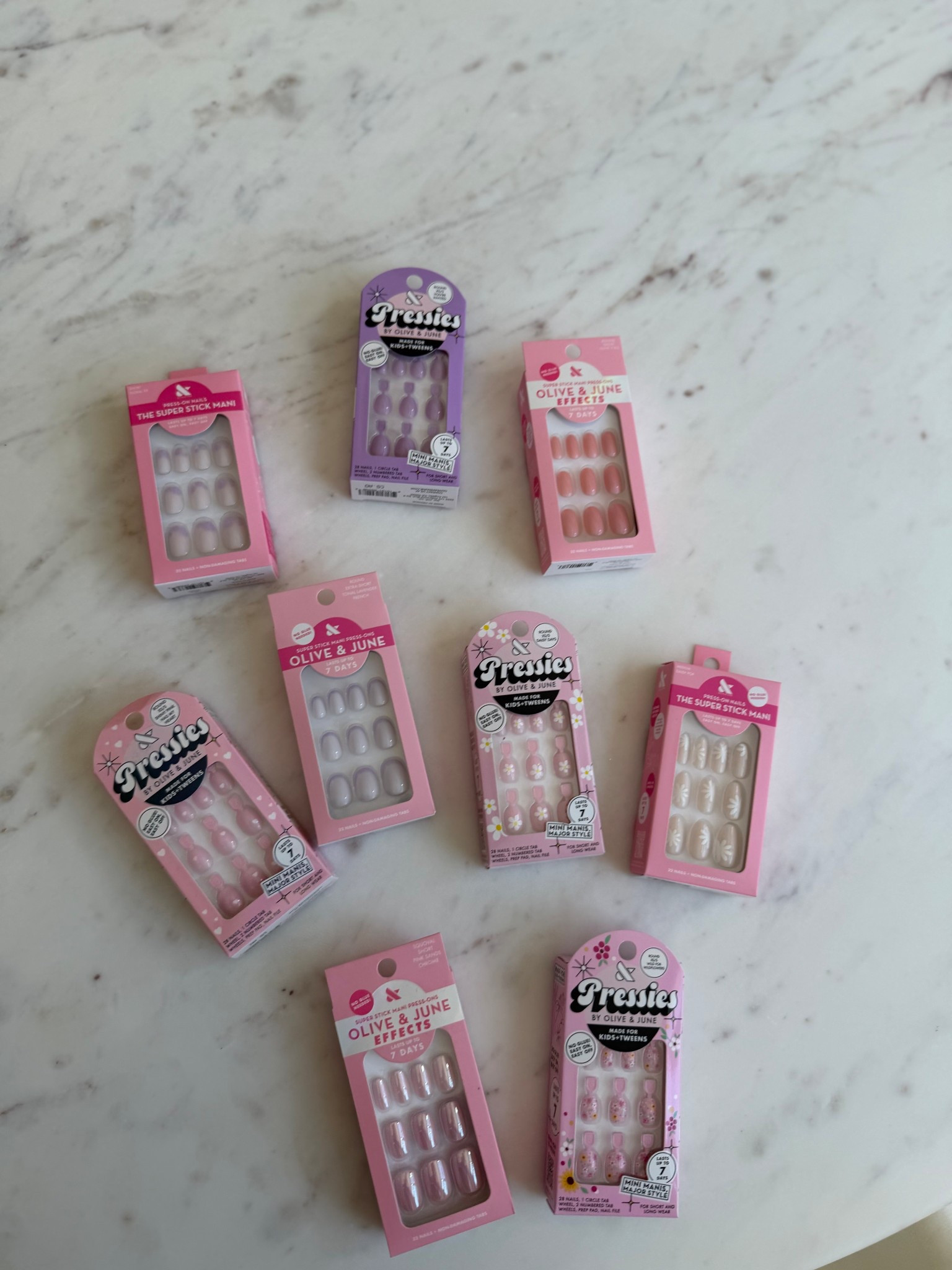 Olive & June pressies fake nails for kids manicure for kids 
Press on nails for women 
Chrome nail polish at target 
Mommy and me nails 