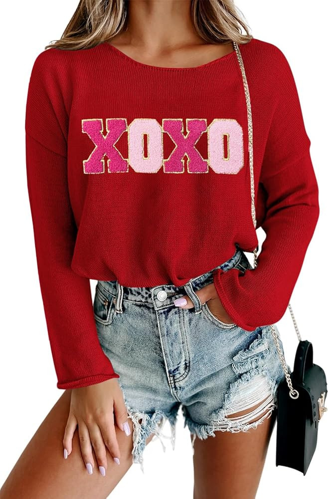 Women Merry Christmas Sweater Long Sleeve Xmas Knitted Top Funny Holiday Graphic Pullover Tops 20... | Amazon (US)