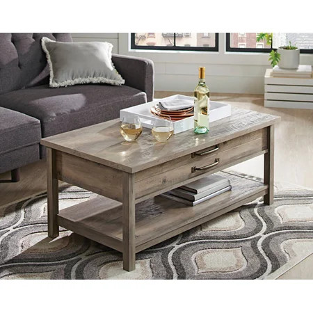 Better Homes & Gardens Modern Farmhouse Lift-Top Coffee Table, Rustic Gray Finish | Walmart (US)