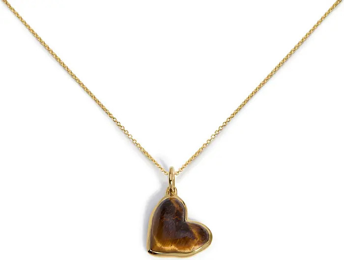 Tiger's Eye Heart Pendant Necklace | Nordstrom