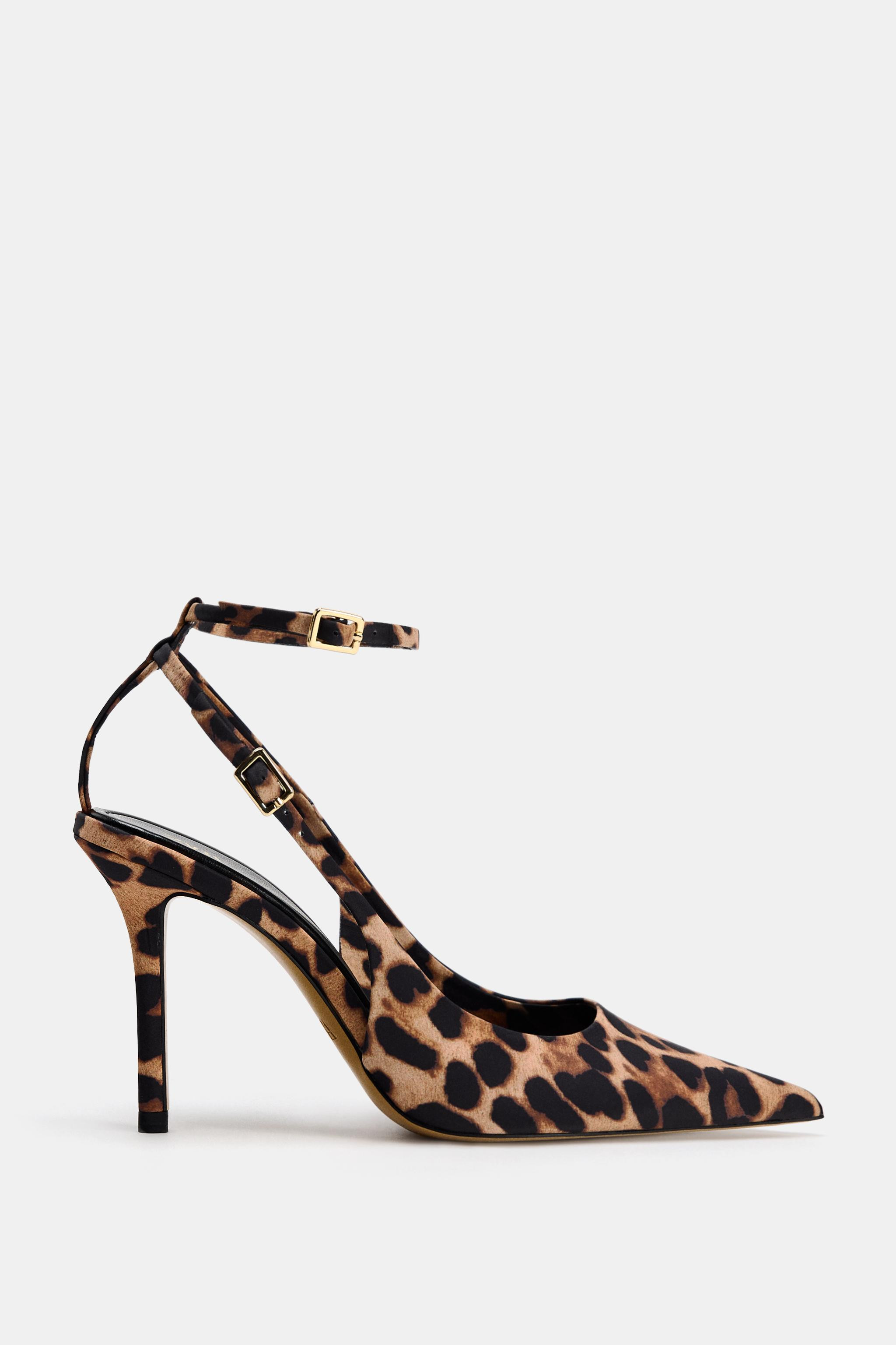 LEOPARD SLING BACK HEELS | Zara US