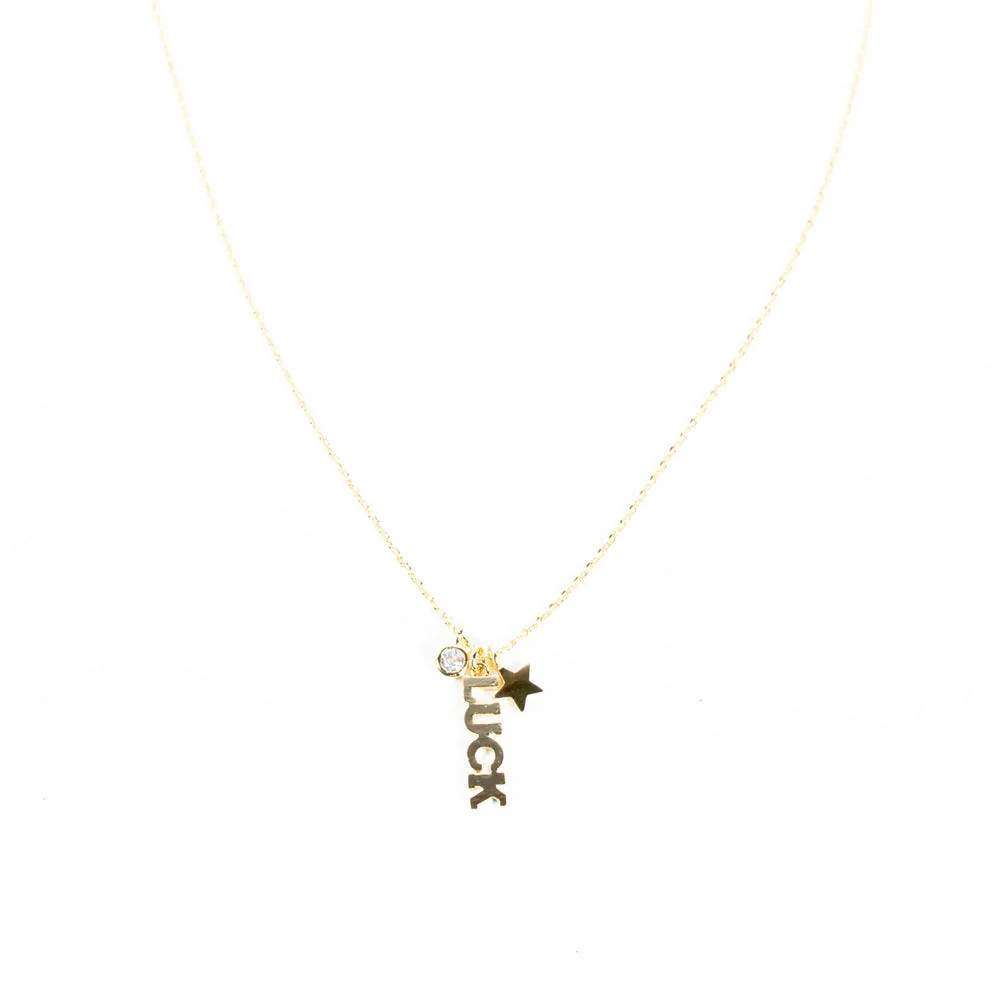 All Luck Charm Necklace Gold | Pretty Simple