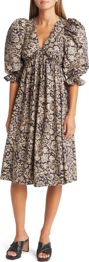 Area Stars Medallion Print Empire Waist Dress | Nordstrom | Nordstrom