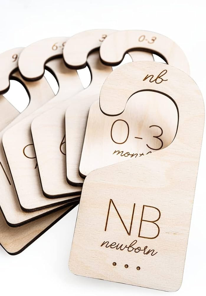 Baby Closet Size Dividers Baby Closet Organizer – White Loft Thick Birch Baby Closet Dividers f... | Amazon (US)