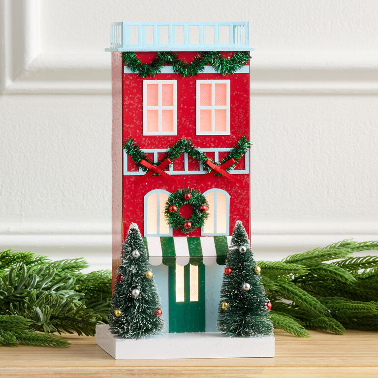 Red Paper Holiday House LED Light Up Decor | World Market
