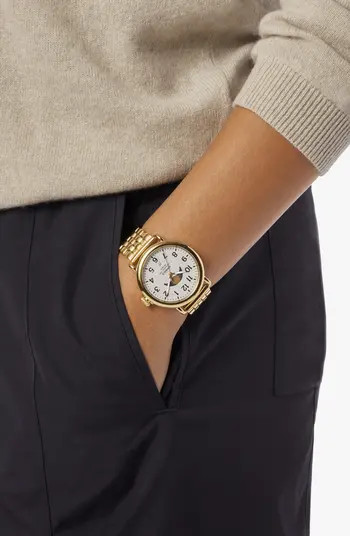 Shinola The Runwell Moon Phase Bracelet Watch, 41mm | Nordstrom | Nordstrom