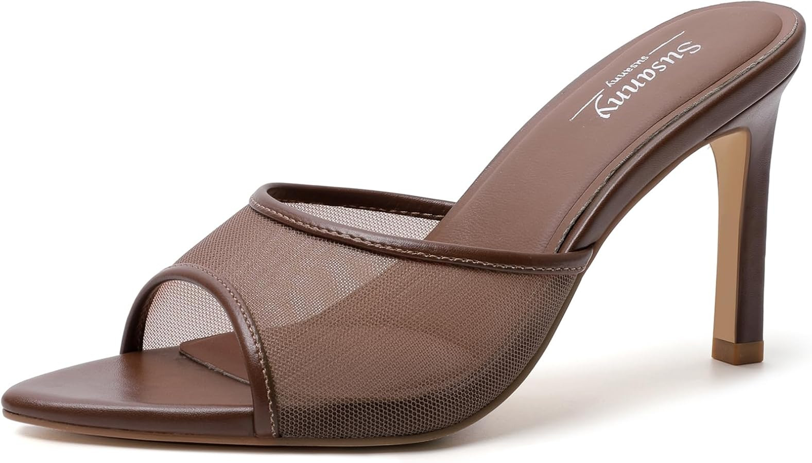Susanny Women's Sandals Heels Mule High Heels Pointed Open Toe Sandals Sexy Slip on Heeled Summer... | Amazon (US)