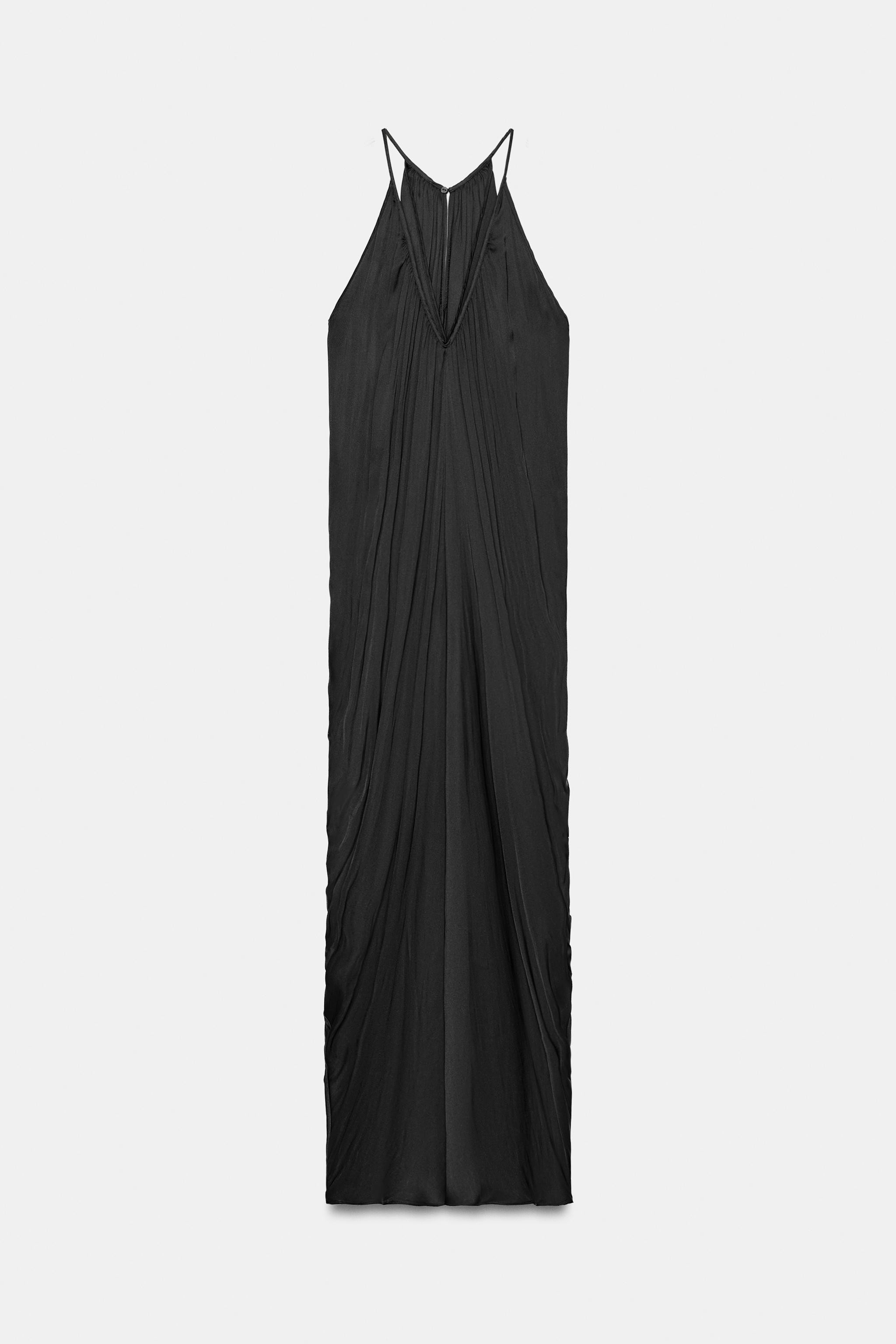 ZW COLLECTION SATIN DRAPED DRESS | Zara US