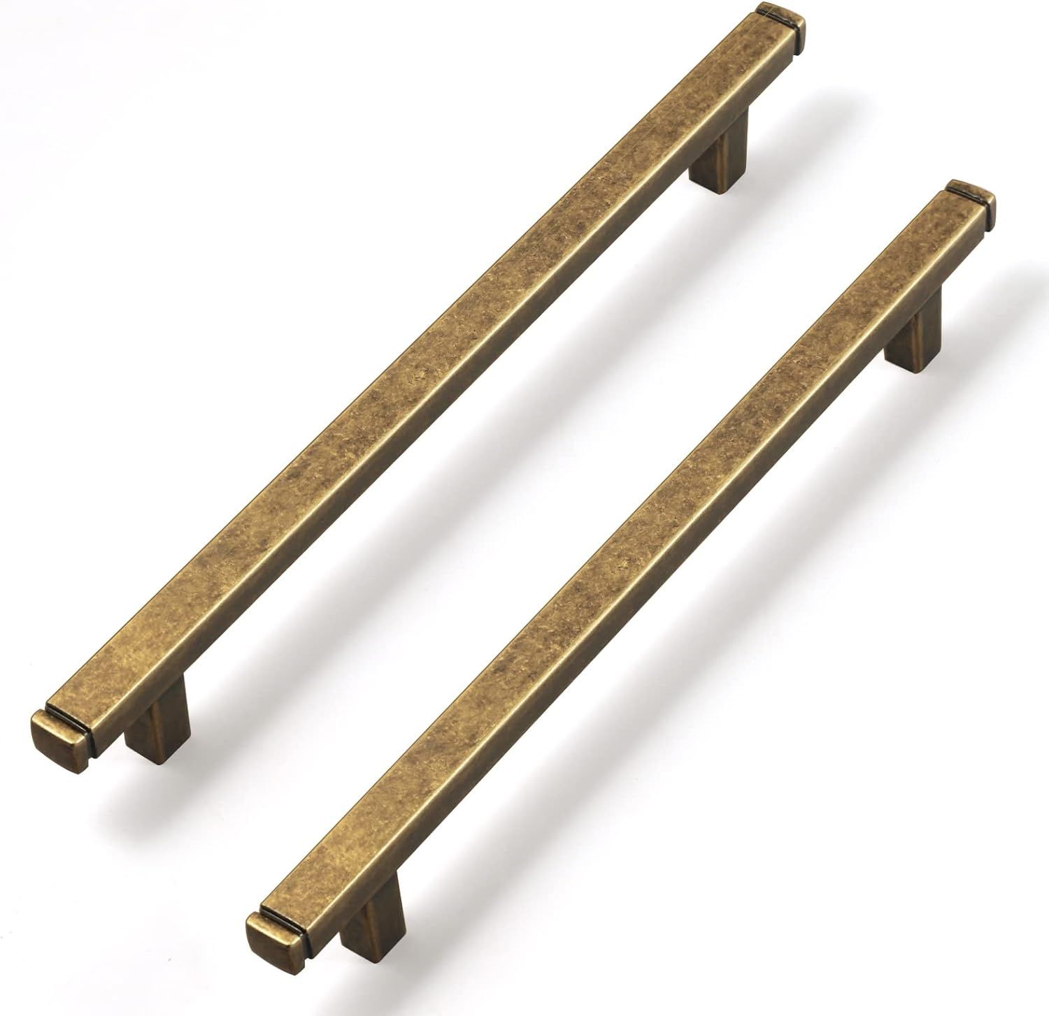 Goo-Ki Vintage Brass Drawer Handles 6-1/4 in (160mm) Hole Centers Straight Bar Pull,2-Pack Antiqu... | Amazon (US)