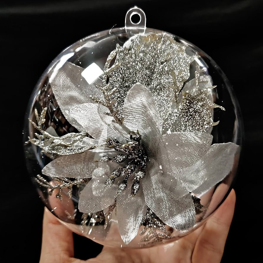 120mm/4.8inch 10PCS Large Clear Ball Ornaments, Fillable Christmas Balls Shatterproof Ornament Ba... | Amazon (US)