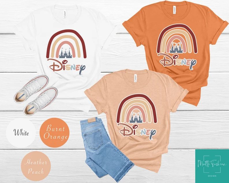 Disney Rainbow Castle Shirt,Magic Kingdom,Disney Family Shirt,Disney Castle Shirt,Girls Disney Sh... | Etsy (US)