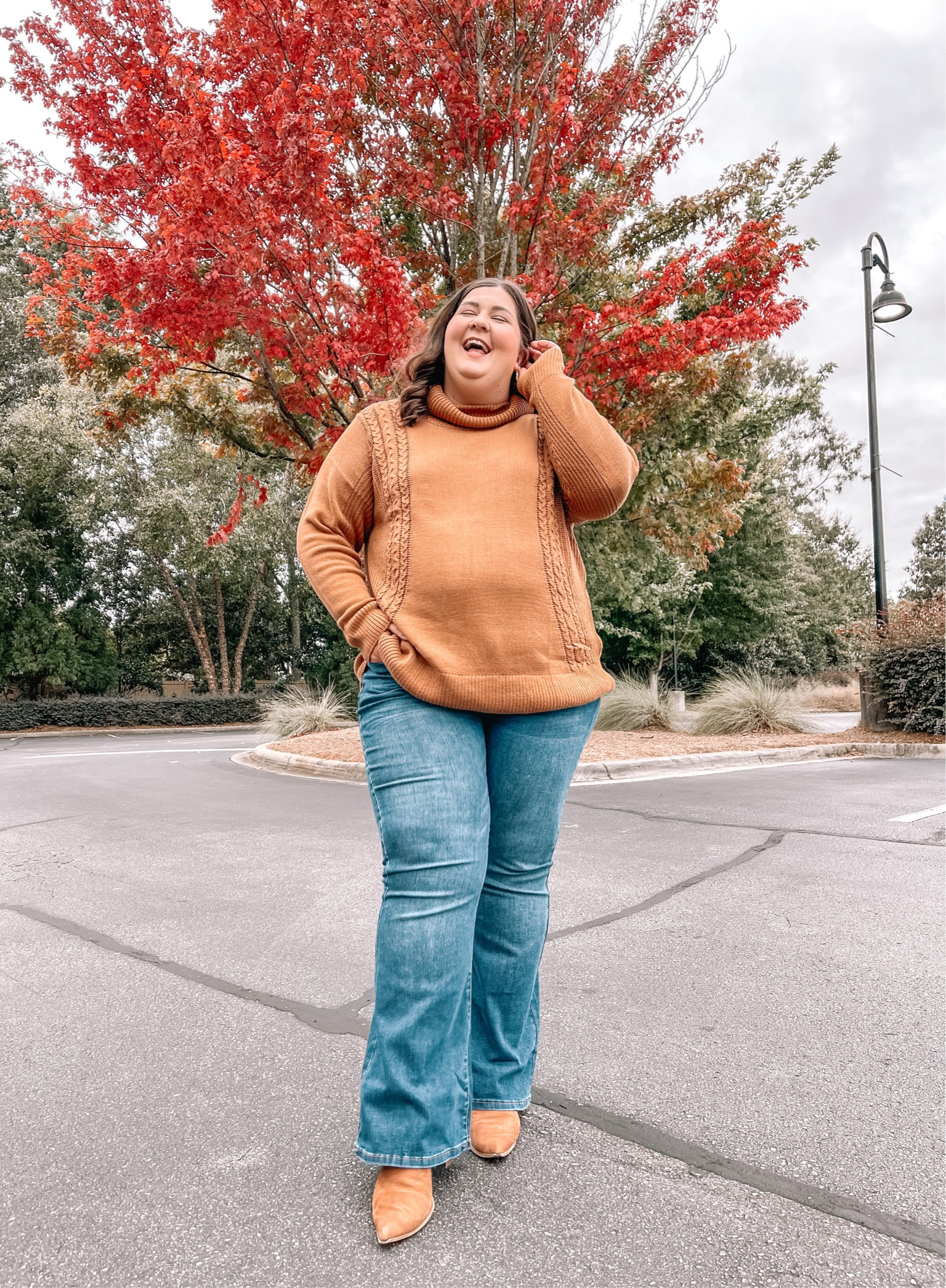 These flare jeans are perfection! I never thought I’d be into them, but they fit so well! Wearing my typical size 20. Fit TTS/slightly stretchy! 

#LTKSeasonal #LTKplussize