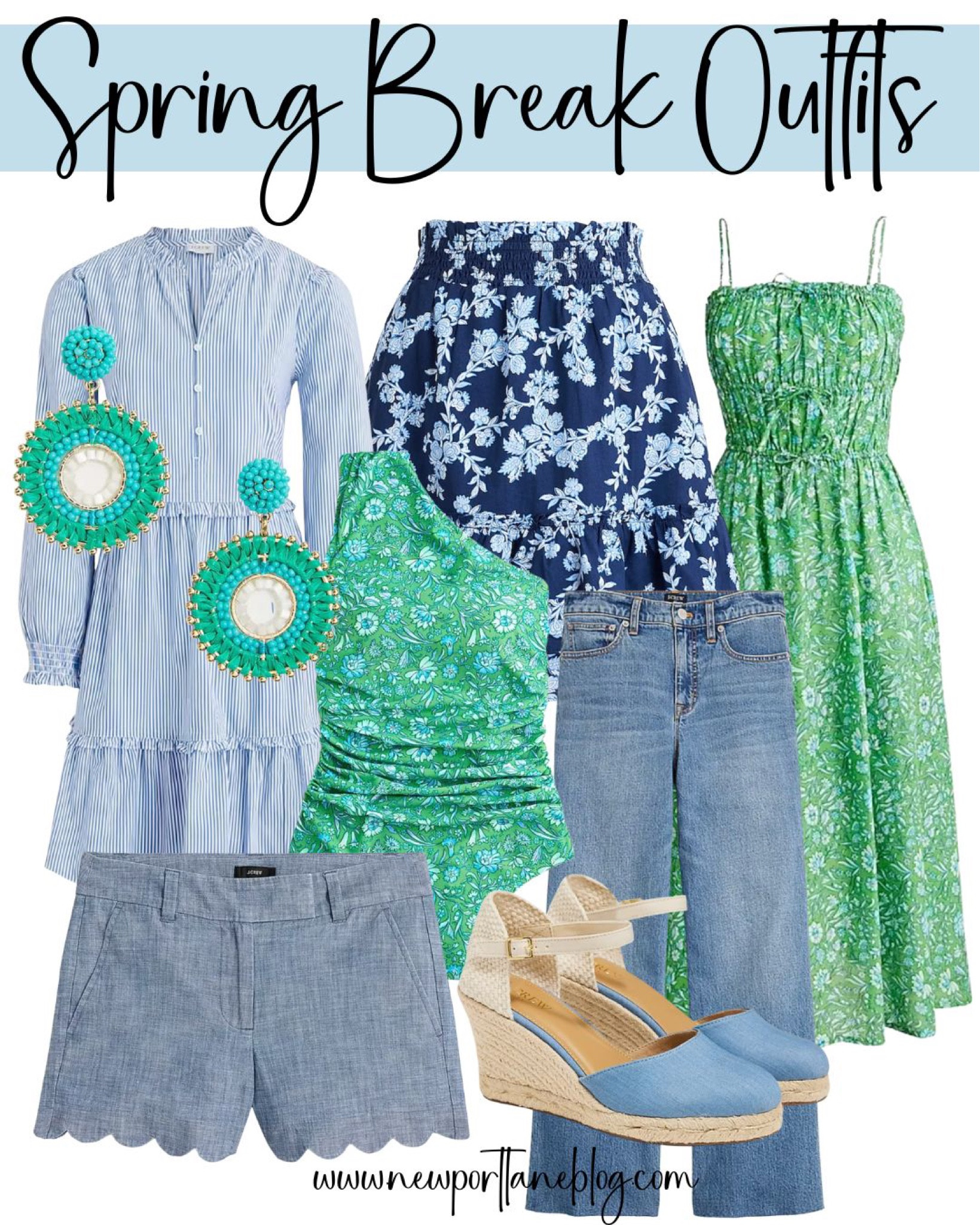 Spring break outfits, spring outfits, swimsuit, one shoulder swimsuit, ruched swimsuit, green swimsuit, floral swimsuit, chambray dress, scalloped shorts, espadrilles, sundress, skirt, flare jeans, green and white



#LTKsalealert #LTKunder100 #LTKstyletip